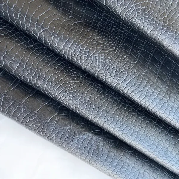Custom crocodile Embossed PU Synthetic Leather Faux Leather Clothing Leather Fabric - Image 5