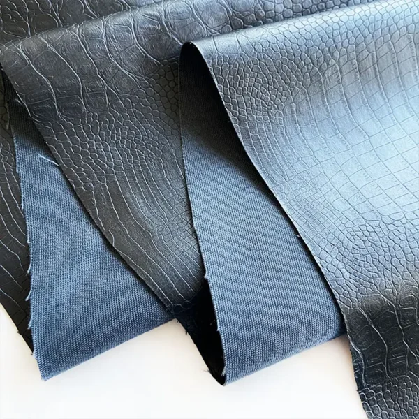 Custom crocodile Embossed PU Synthetic Leather Faux Leather Clothing Leather Fabric - Image 4