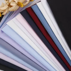Custom Color CVC60/40 60% Cotton 150gsm Twill Fabric for Business Clothing Shirt Blouse