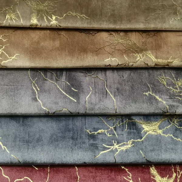 Gold Blocking Velvet Fabric Upholstery Velvet Sofa Cloth Holland Velvet Fabric for Sofa Fabrics
