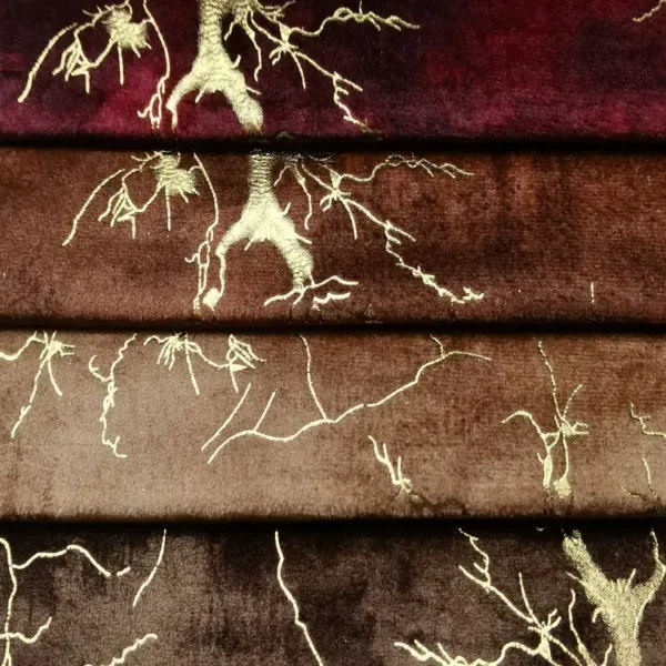 Gold Blocking Velvet Fabric Upholstery Velvet Sofa Cloth Holland Velvet Fabric for Sofa Fabrics - Image 4