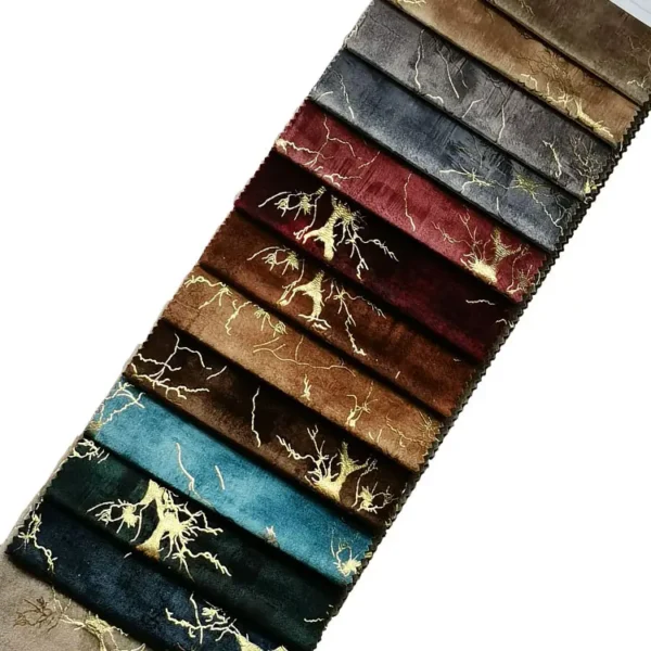 Gold Blocking Velvet Fabric Upholstery Velvet Sofa Cloth Holland Velvet Fabric for Sofa Fabrics - Image 7