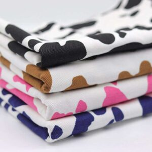 Cowhide Textured Twill 100% Cotton Printed Fabric Denim Jacket Fabric Washed Denim Jean Fabric