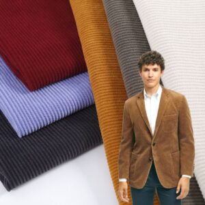 Customized Color Polyester Waterproof Micro Soft Corduroy Fabric for Clothing Pants Jackets Garment